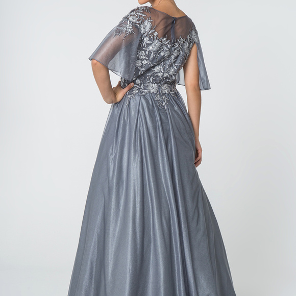 NEW  V-Neck Floral Long Prom Dress GSGL2830 Plus Size - Picture 2 of 3